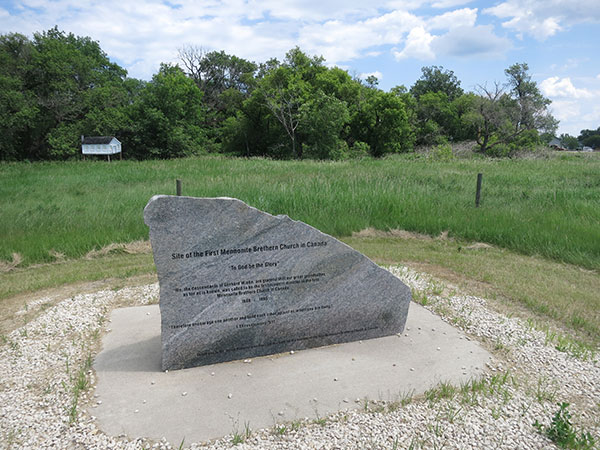 Burwalde Mennonite Brethren Church monument