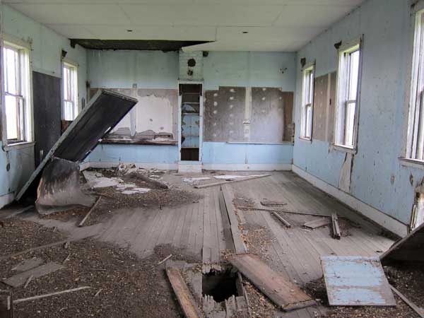 Interior of the former Buttrum School building