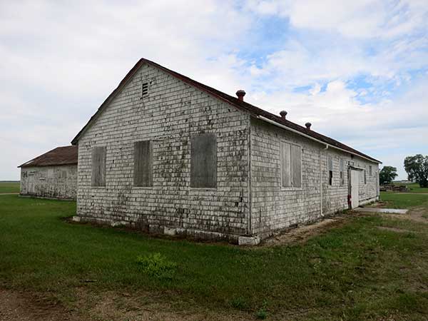 Supply depot building, one of few structures remaining from the No. 33 Service Flying Training School