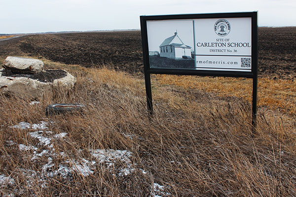 Carleton School commemorative sign