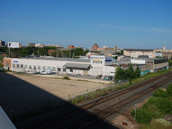 Former Case Company Building as seen from the Disraeli Freeway