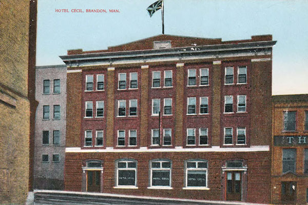 Postcard view of the Cecil Hotel