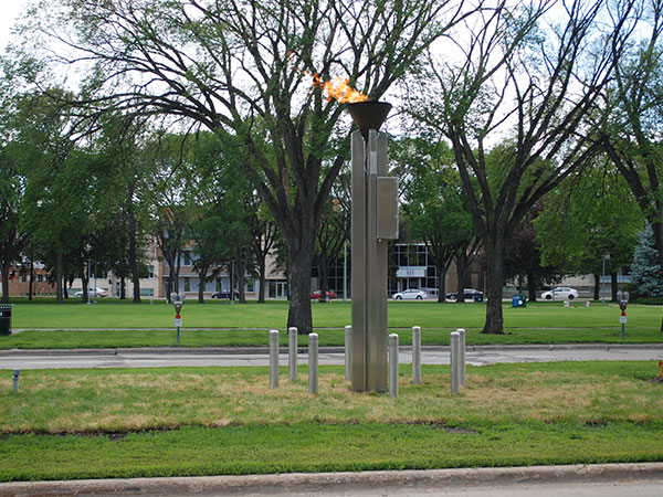 The refurbished Centennial Torch