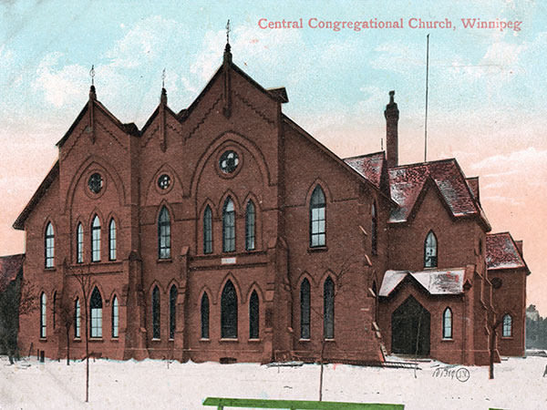 Postcard view of the Central Congregational Church