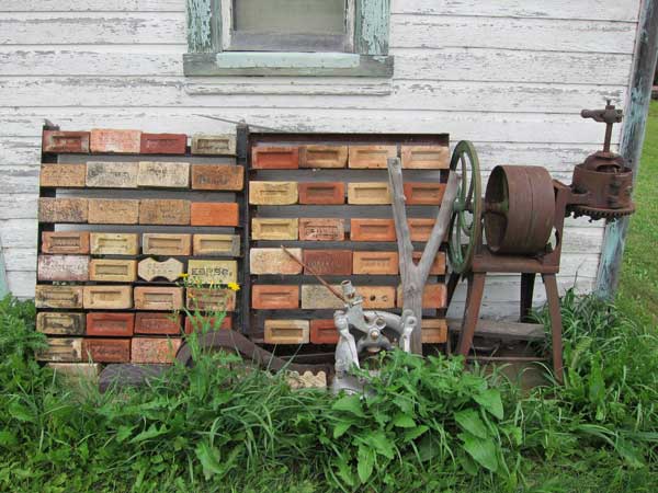 The museum featured a collection of bricks from various brickyards around Manitoba