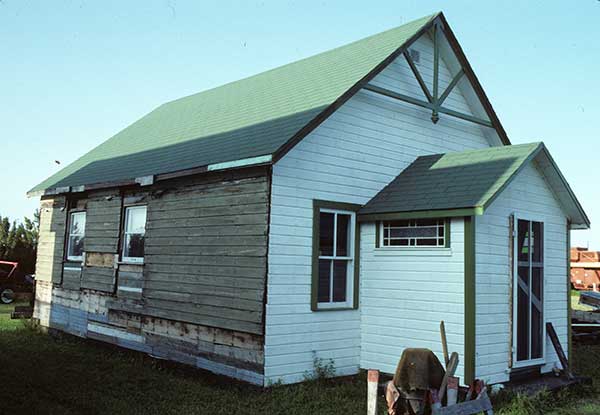 The original Harrow School building at the Chapman Museum