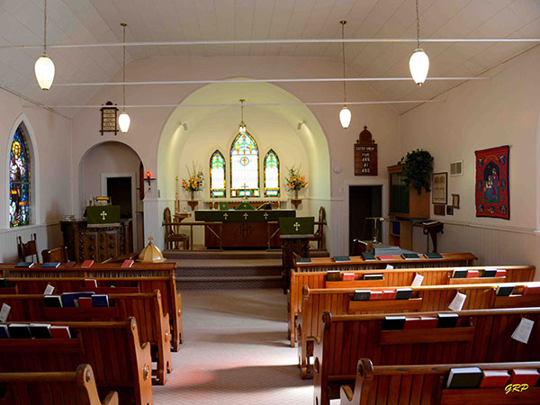 Interior of the Christ Church Anglican at Stony Mountain