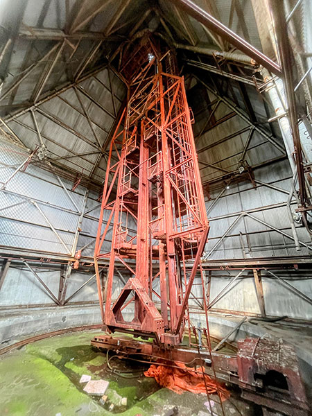 Interior of the launch building at the Churchill Rocket Range