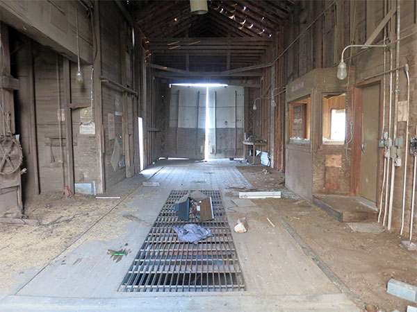 Interior of the former Manitoba Pool grain elevator at Clanwilliam