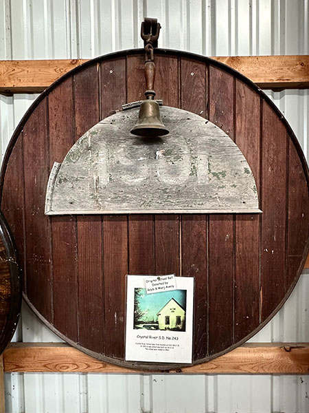 Crystal River School bell at the Clearwater Agricultural Museum