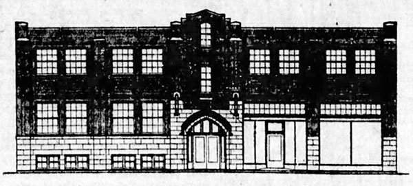 Canadian National Institute for the Blind Building, front elevation