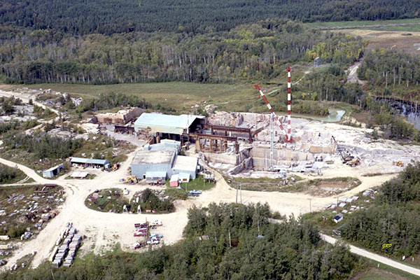 Aerial view of Cold Spring Granite Quarry
