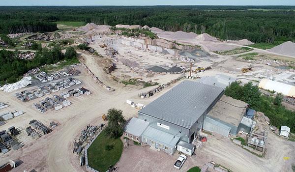 Aerial view of Cold Spring Granite Quarry