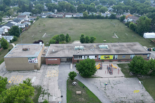 Aerial view of Collicutt School