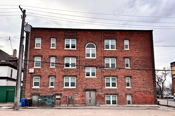 Rear view of the Colony Apartments