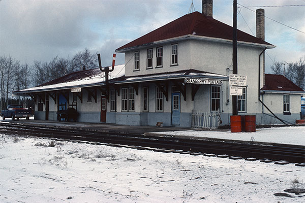 Canadian National Railway station at Cranberry Portage