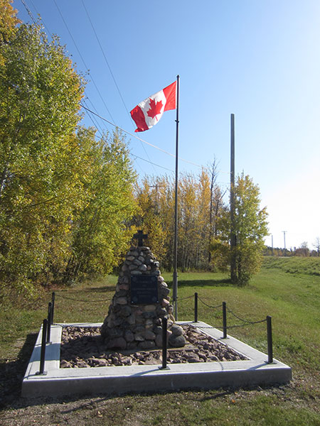 Cranberry Portage War Memorial after refurbishment