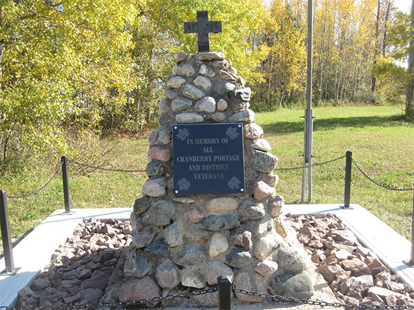 Cranberry Portage War Memorial after refurbishment