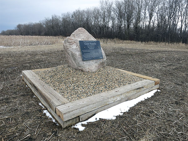 Crew conservation commemorative monument