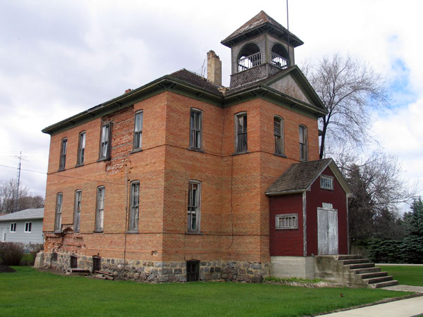 The former Cypress River Consolidated School building