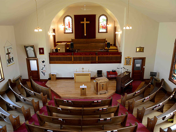 Interior of Cypress River United Church