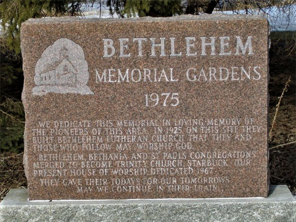 Bethlehem Lutheran Church commemorative monument