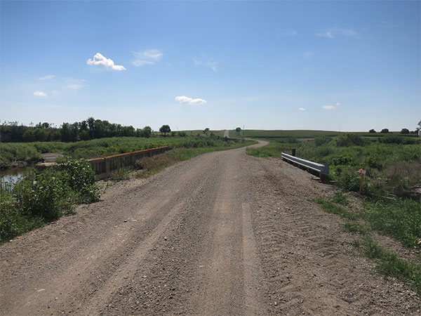 Concrete beam bridge #826 over the Oak River