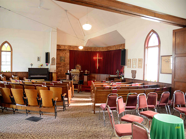 Interior of Darlingford United Church