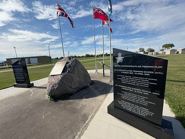 Commemorative plaques at the Dauphin Airport