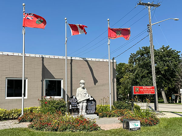 Dauphin firefighting monument