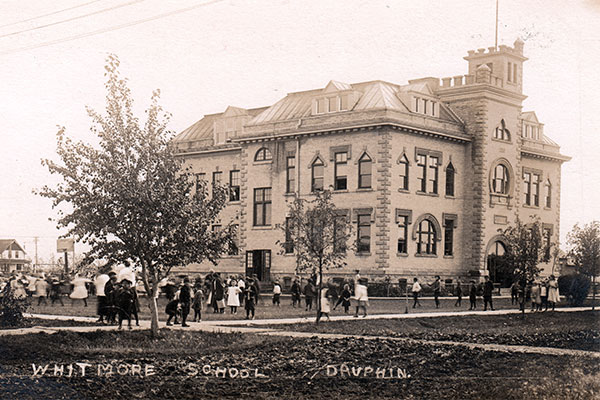 Postcard view of Whitmore School