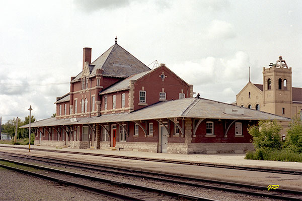 The former Canadian National Railway station at Dauphin