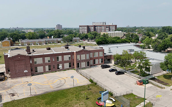 Aerial view of David Livingstone School