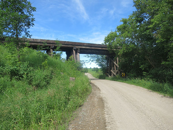 The former Canadian National Railway Bridge near Deerwood