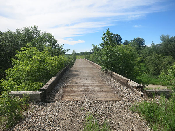 The former Canadian National Railway Bridge near Deerwood