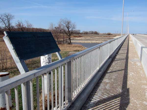 Delorme Bridge commemorative plaque
