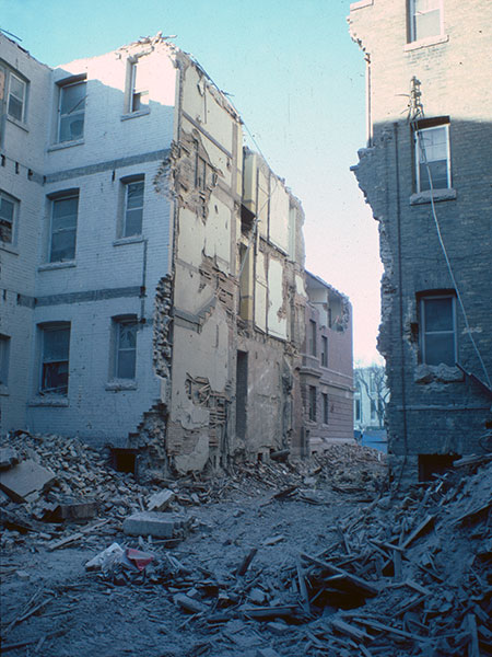 Demolition of the Devon Court Apartments