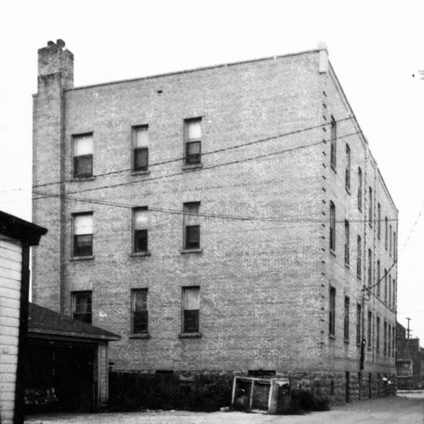 Rear of the Flora Apartments