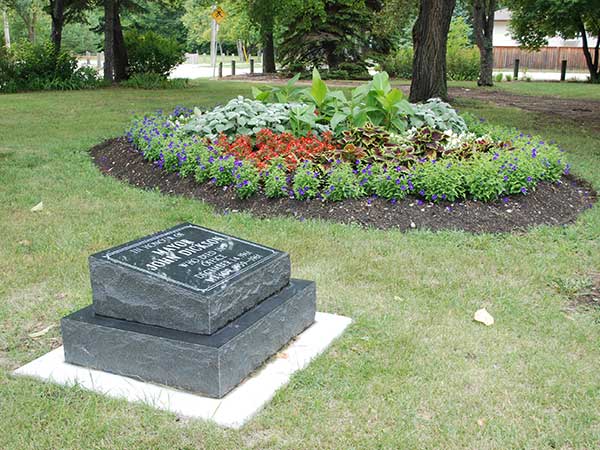 Dickson commemorative monument in the John Dickson Memorial Park