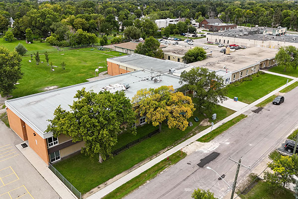 Aerial view of Dieppe School