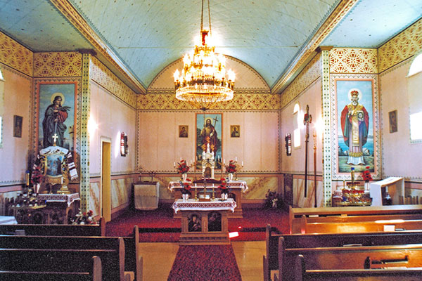 Interior of St. John the Baptist Ukrainian Orthodox Church at Drifting River