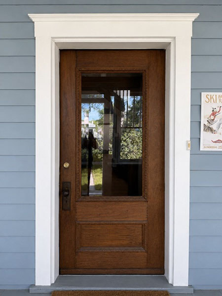 Original front door on the Dudley House
