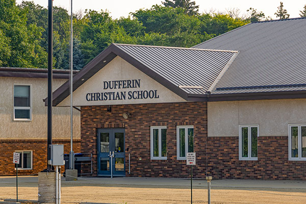 Entrance to Dufferin Christian School