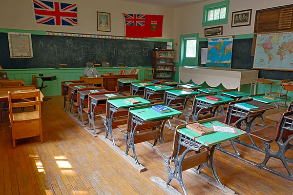 Interior of the former Boyne School building
