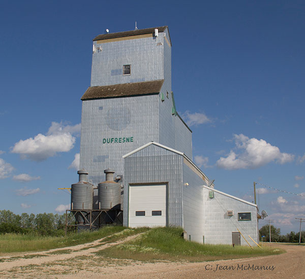 The former Manitoba Pool grain elevator at Dufresne
