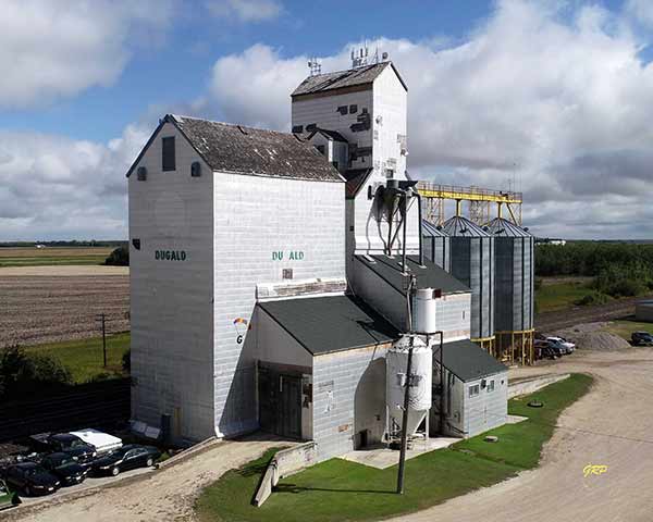Former Manitoba Pool grain elevator at Dugald
