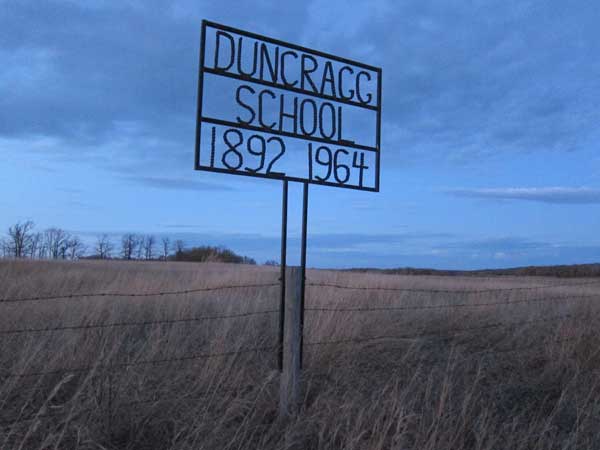 Duncragg School commemorative sign