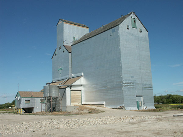Former Manitoba Pool grain elevator at Dunrea