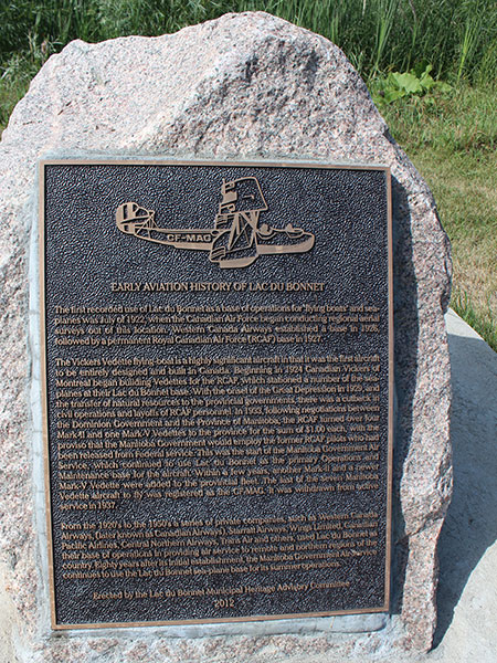 Early aviation plaque