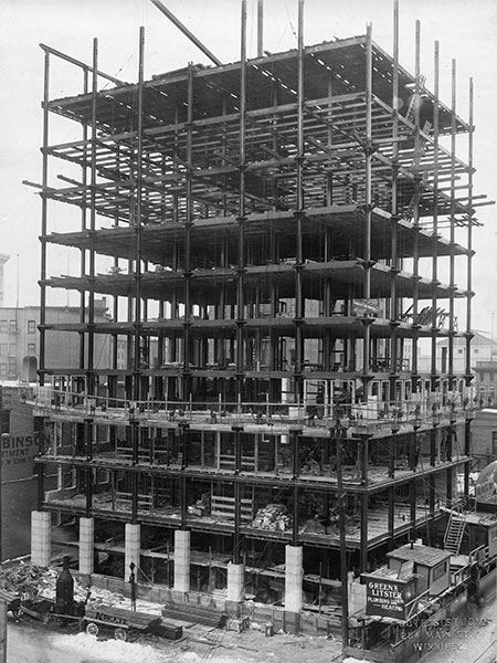 Electric Railway Building under construction